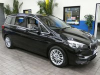 USED 2018 68 BMW 2 SERIES 1.5 218I LUXURY GRAN TOURER 5d 139 BHP STUNNING BLACK WITH BEIGE LEATHER 7 SEATS SAT NAV CRUISE CONTROL PARKING SENSORS 1 OWNER 6 MONTHS GOLD WARRANTY