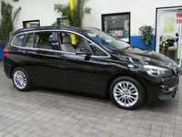 USED 2018 68 BMW 2 SERIES 1.5 218I LUXURY GRAN TOURER 5d 139 BHP STUNNING BLACK WITH BEIGE LEATHER 7 SEATS SAT NAV CRUISE CONTROL PARKING SENSORS 1 OWNER 6 MONTHS GOLD WARRANTY