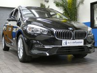 USED 2018 68 BMW 2 SERIES 1.5 218I LUXURY GRAN TOURER 5d 139 BHP STUNNING BLACK WITH BEIGE LEATHER 7 SEATS SAT NAV CRUISE CONTROL PARKING SENSORS 1 OWNER 6 MONTHS GOLD WARRANTY