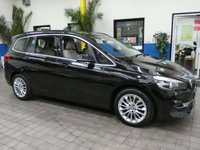 USED 2018 68 BMW 2 SERIES 1.5 218I LUXURY GRAN TOURER 5d 139 BHP STUNNING BLACK WITH BEIGE LEATHER 7 SEATS SAT NAV CRUISE CONTROL PARKING SENSORS 1 OWNER 6 MONTHS GOLD WARRANTY