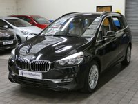 USED 2018 68 BMW 2 SERIES 1.5 218I LUXURY GRAN TOURER 5d 139 BHP STUNNING BLACK WITH BEIGE LEATHER 7 SEATS SAT NAV CRUISE CONTROL PARKING SENSORS 1 OWNER 6 MONTHS GOLD WARRANTY