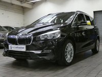 USED 2018 68 BMW 2 SERIES 1.5 218I LUXURY GRAN TOURER 5d 139 BHP STUNNING BLACK WITH BEIGE LEATHER 7 SEATS SAT NAV CRUISE CONTROL PARKING SENSORS 1 OWNER 6 MONTHS GOLD WARRANTY