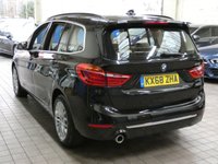 USED 2018 68 BMW 2 SERIES 1.5 218I LUXURY GRAN TOURER 5d 139 BHP STUNNING BLACK WITH BEIGE LEATHER 7 SEATS SAT NAV CRUISE CONTROL PARKING SENSORS 1 OWNER 6 MONTHS GOLD WARRANTY
