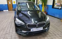 USED 2018 68 BMW 2 SERIES 1.5 218I LUXURY GRAN TOURER 5d 139 BHP STUNNING BLACK WITH BEIGE LEATHER 7 SEATS SAT NAV CRUISE CONTROL PARKING SENSORS 1 OWNER 6 MONTHS GOLD WARRANTY