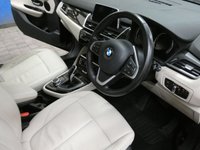 USED 2018 68 BMW 2 SERIES 1.5 218I LUXURY GRAN TOURER 5d 139 BHP STUNNING BLACK WITH BEIGE LEATHER 7 SEATS SAT NAV CRUISE CONTROL PARKING SENSORS 1 OWNER 6 MONTHS GOLD WARRANTY