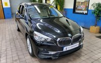 USED 2018 68 BMW 2 SERIES 1.5 218I LUXURY GRAN TOURER 5d 139 BHP STUNNING BLACK WITH BEIGE LEATHER 7 SEATS SAT NAV CRUISE CONTROL PARKING SENSORS 1 OWNER 6 MONTHS GOLD WARRANTY