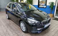 USED 2018 68 BMW 2 SERIES 1.5 218I LUXURY GRAN TOURER 5d 139 BHP STUNNING BLACK WITH BEIGE LEATHER 7 SEATS SAT NAV CRUISE CONTROL PARKING SENSORS 1 OWNER 6 MONTHS GOLD WARRANTY