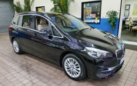 USED 2018 68 BMW 2 SERIES 1.5 218I LUXURY GRAN TOURER 5d 139 BHP STUNNING BLACK WITH BEIGE LEATHER 7 SEATS SAT NAV CRUISE CONTROL PARKING SENSORS 1 OWNER 6 MONTHS GOLD WARRANTY