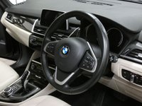 USED 2018 68 BMW 2 SERIES 1.5 218I LUXURY GRAN TOURER 5d 139 BHP STUNNING BLACK WITH BEIGE LEATHER 7 SEATS SAT NAV CRUISE CONTROL PARKING SENSORS 1 OWNER 6 MONTHS GOLD WARRANTY