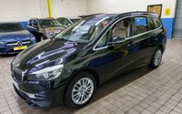 USED 2018 68 BMW 2 SERIES 1.5 218I LUXURY GRAN TOURER 5d 139 BHP STUNNING BLACK WITH BEIGE LEATHER 7 SEATS SAT NAV CRUISE CONTROL PARKING SENSORS 1 OWNER 6 MONTHS GOLD WARRANTY