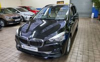 USED 2018 68 BMW 2 SERIES 1.5 218I LUXURY GRAN TOURER 5d 139 BHP STUNNING BLACK WITH BEIGE LEATHER 7 SEATS SAT NAV CRUISE CONTROL PARKING SENSORS 1 OWNER 6 MONTHS GOLD WARRANTY