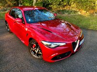 USED 2017 66 ALFA ROMEO GIULIA 2.9 V6 BITURBO QUADRIFOGLIO 4d AUTO 503 BHP ONLY 23,000 MILES/FULL ALFA SERVICE HISTORY(BIG 4TH YEAR SERVICE DONE-SEE INVOICE IN PICTURES//REAR PARKING CAMERA/BLUETOOTH//SATNAV/1/2 LEATHER SUEDE  503 BHP ONLY 23,000 MILES/FULL ALFA SERVICE HISTORY(BIG 4TH YEAR SERVICE DONE-SEE INVOICE IN PICTURES//REAR PARKING CAMERA/BLUETOOTH//SATNAV/1/2 LEATHER SUEDE