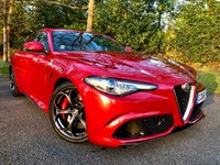 USED 2017 66 ALFA ROMEO GIULIA 2.9 V6 BITURBO QUADRIFOGLIO 4d AUTO 503 BHP ONLY 23,000 MILES/FULL ALFA SERVICE HISTORY(BIG 4TH YEAR SERVICE DONE-SEE INVOICE IN PICTURES//REAR PARKING CAMERA/BLUETOOTH//SATNAV/1/2 LEATHER SUEDE  503 BHP ONLY 23,000 MILES/FULL ALFA SERVICE HISTORY(BIG 4TH YEAR SERVICE DONE-SEE INVOICE IN PICTURES//REAR PARKING CAMERA/BLUETOOTH//SATNAV/1/2 LEATHER SUEDE