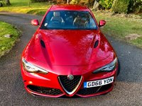 USED 2017 66 ALFA ROMEO GIULIA 2.9 V6 BITURBO QUADRIFOGLIO 4d AUTO 503 BHP ONLY 23,000 MILES/FULL ALFA SERVICE HISTORY(BIG 4TH YEAR SERVICE DONE-SEE INVOICE IN PICTURES//REAR PARKING CAMERA/BLUETOOTH//SATNAV/1/2 LEATHER SUEDE  503 BHP ONLY 23,000 MILES/FULL ALFA SERVICE HISTORY(BIG 4TH YEAR SERVICE DONE-SEE INVOICE IN PICTURES//REAR PARKING CAMERA/BLUETOOTH//SATNAV/1/2 LEATHER SUEDE