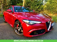 USED 2017 66 ALFA ROMEO GIULIA 2.9 V6 BITURBO QUADRIFOGLIO 4d AUTO 503 BHP ONLY 23,000 MILES/FULL ALFA SERVICE HISTORY(BIG 4TH YEAR SERVICE DONE-SEE INVOICE IN PICTURES//REAR PARKING CAMERA/BLUETOOTH//SATNAV/1/2 LEATHER SUEDE  503 BHP ONLY 23,000 MILES/FULL ALFA SERVICE HISTORY(BIG 4TH YEAR SERVICE DONE-SEE INVOICE IN PICTURES//REAR PARKING CAMERA/BLUETOOTH//SATNAV/1/2 LEATHER SUEDE