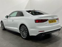 USED 2018 68 AUDI A5 2.0 TFSI S LINE MHEV 2d 188 BHP Striking Glacier white A 5 S line, 19" Multi spoke alloy wheels, Alcantara and leather embossed sports seats