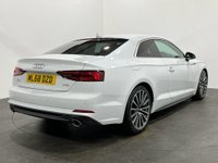 USED 2018 68 AUDI A5 2.0 TFSI S LINE MHEV 2d 188 BHP Striking Glacier white A 5 S line, 19" Multi spoke alloy wheels, Alcantara and leather embossed sports seats