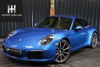 USED 2017 67 PORSCHE 911 3.0 CARRERA PDK 2d 364 BHP HUGE SPEC, GREAT COLOUR COMBO BLUE WITH TAN, SUNROOF, 14 WAY SEATS, HEATED STEERING, HEATED SEATS ETC