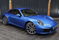 USED 2017 67 PORSCHE 911 3.0 CARRERA PDK 2d 364 BHP HUGE SPEC, GREAT COLOUR COMBO BLUE WITH TAN, SUNROOF, 14 WAY SEATS, HEATED STEERING, HEATED SEATS ETC