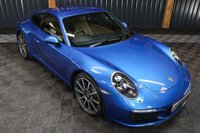 USED 2017 67 PORSCHE 911 3.0 CARRERA PDK 2d 364 BHP HUGE SPEC, GREAT COLOUR COMBO BLUE WITH TAN, SUNROOF, 14 WAY SEATS, HEATED STEERING, HEATED SEATS ETC
