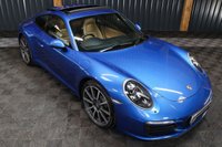 USED 2017 67 PORSCHE 911 3.0 CARRERA PDK 2d 364 BHP HUGE SPEC, GREAT COLOUR COMBO BLUE WITH TAN, SUNROOF, 14 WAY SEATS, HEATED STEERING, HEATED SEATS ETC