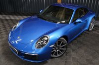 USED 2017 67 PORSCHE 911 3.0 CARRERA PDK 2d 364 BHP HUGE SPEC, GREAT COLOUR COMBO BLUE WITH TAN, SUNROOF, 14 WAY SEATS, HEATED STEERING, HEATED SEATS ETC