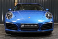 USED 2017 67 PORSCHE 911 3.0 CARRERA PDK 2d 364 BHP HUGE SPEC, GREAT COLOUR COMBO BLUE WITH TAN, SUNROOF, 14 WAY SEATS, HEATED STEERING, HEATED SEATS ETC