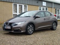 USED 2014 63 HONDA CIVIC 1.6 I-DTEC EX 5d 118 BHP www.suffolkcarcentre.co.uk - Located at Reydon