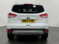 USED 2015 15 FORD KUGA 2.0 TITANIUM 4x4 TDCI 5d 160 BHP Striking Frozen white, part leather, appearance pack, convenience pack, 18" alloy wheels , serviced annually within the FORD Dealer network