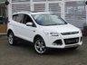 USED 2013 13 FORD KUGA 2.0 TITANIUM X TDCI 5d 160 BHP Finished in FROZEN WHITE with contrasting HEATED LEATHER TRIM. This Kuga is a great choice if you like driving. It's one of the most enjoyable, practical and fun family SUV's around. Features include PAN ROOF, DAB, Electric Power Boot, Heated Full Leather, Cruise Control, 19" Alloys, B/Tooth and much more. Dealer serviced at 10567 miles, 24262 miles, 403234 miles, 50584 miles, 59930 miles, 72980 miles, 85841 miles and on arrival at 105065 miles.