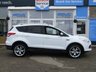 USED 2013 13 FORD KUGA 2.0 TITANIUM X TDCI 5d 160 BHP Finished in FROZEN WHITE with contrasting HEATED LEATHER TRIM. This Kuga is a great choice if you like driving. It's one of the most enjoyable, practical and fun family SUV's around. Features include PAN ROOF, DAB, Electric Power Boot, Heated Full Leather, Cruise Control, 19" Alloys, B/Tooth and much more. Dealer serviced at 10567 miles, 24262 miles, 403234 miles, 50584 miles, 59930 miles, 72980 miles, 85841 miles and on arrival at 105065 miles.