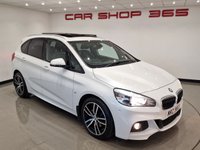 USED 2016 65 BMW 2 SERIES ACTIVE TOURER 2.0 220D (190 PS) M SPORT AUTO XDRIVE ( EURO 6 ) S/S 5DR + NAV + PAN ROOF + HEATED LEATHERS + HEAD UP + HARMAN KARDON + CRUISE + MULTIMEDIA + ACTIVE GUARD + PADDLESHIFT + F/R/PARALLEL PARK + PRIVACY + E/BOOT + 18S + TOWBAR PAN ROOF+PARK+TINTS+LEATHER+NAV+CRUISE+HEAD UP+HK