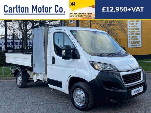 2018 18 Peugeot Boxer 2.0 BLUE HDI 335 L2 CAGED TIPPER + TOOLBOX 130 BHP
