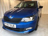 USED 2017 67 SKODA FABIA 1.0 MONTE CARLO TSI 5d 94 BHP+PANORAMIC SUNROOF+ 2 KEYS+SERVICE HISTORY+&pound;20 CAR TAX+APPLE CAR PLAY+APPS+CLIMATE+CRUISE CONTROL+PARKING SENSORS+MEDIA+PARKING SENSORS+BLUETOOTH+USB+AUX+DAB