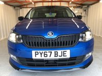 USED 2017 67 SKODA FABIA 1.0 MONTE CARLO TSI 5d 94 BHP+PANORAMIC SUNROOF+ 2 KEYS+SERVICE HISTORY+&pound;20 CAR TAX+APPLE CAR PLAY+APPS+CLIMATE+CRUISE CONTROL+PARKING SENSORS+MEDIA+PARKING SENSORS+BLUETOOTH+USB+AUX+DAB