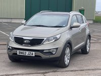 USED 2012 62 KIA SPORTAGE 2.0 CRDI KX-3 SAT NAV 5d 134 BHP PAN ROOF, HEATED LEATHER, NAV, AUTO