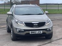 USED 2012 62 KIA SPORTAGE 2.0 CRDI KX-3 SAT NAV 5d 134 BHP PAN ROOF, HEATED LEATHER, NAV, AUTO