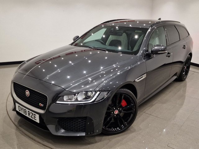 2018 18 Jaguar Xf 3.0 D V6 S (300 PS) SPORTBRAKE AUTO ( EURO 6 ) S/S 5DR + PRO NAV + MERIDIAN + PANORAMIC ROOF + E/M/HEATED 2 TONE LEATHERS + BLUETOOTH + MULTIMEDIA + CRUISE + AMBIENCE + L.E.D.S + R/CAMERA + F/R PARK + PRIVACY + 20S + E/BOOT
