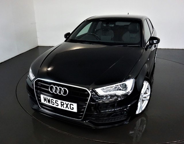 2015 65 Audi A3 1.6 TDI S LINE 5d-2 OWNER CAR-HALF LEATHER-FLAT BOTTOM STEERING WHEEL-BLUETOOTH-CRUISE CONTROL-AIR CONDITIONING