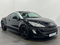 USED 2012 12 PEUGEOT RCZ 2.0 HDI GT 2d 163 BHP Striking Nero black, full black leather embossed heated seats , high gloss black alloy wheels