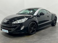 USED 2012 12 PEUGEOT RCZ 2.0 HDI GT 2d 163 BHP Striking Nero black, full black leather embossed heated seats , high gloss black alloy wheels