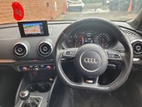 USED 2014 64 AUDI A3 1.6 TDI S LINE 3d SAT NAV &pound;0 TAX - LOW MILES - SAT NAV - HISTORY - MEDIA BLUE TOOTH