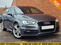 USED 2014 64 AUDI A3 1.6 TDI S LINE 3d SAT NAV &pound;0 TAX - LOW MILES - SAT NAV - HISTORY - MEDIA BLUE TOOTH