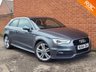 USED 2014 64 AUDI A3 1.6 TDI S LINE 3d SAT NAV &pound;0 TAX - LOW MILES - SAT NAV - HISTORY - MEDIA BLUE TOOTH