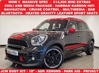 USED 2013 13 MINI COUNTRYMAN 2.0 COOPER SD (143 PS) ALL4 AUTO 5DR + MASSIVE SPEC + �&pound;14,500 EXTRAS + NAV + HARMAN KARDON + HEATED LEATHERS + CHILI / MEDIA PACK + MULTIMEDIA + BLUETOOTH + ADAPTIVE XENONS + PARK AID + PRIVACY + JCW BODY KIT + 18S WOW !! COLOSSAL SPEC + &pound;14,500 OF MINI EXTRAS