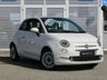 USED 2016 16 FIAT 500C 1.2 LOUNGE DUALOGIC 3d 69 BHP Finished in BOSSA NOVA WHITE with contrasting Grey sports trim. This updated small retro-style auto car is ideal for the first time driver and small family. This little car is cute, funky, sporty and smart. Features include Electric Convertible Roof, Alloy wheels, Air Con, &pound;20 Road Tax, 2 Keys, and Blue Tooth to name just a few. Seviced at 3657 miles and on arrival at 12790 miles.