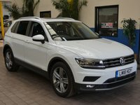 USED 2018 18 VOLKSWAGEN TIGUAN 2.0 SEL TDI BLUEMOTION TECHNOLOGY DSG 5d 148 BHP SAT NAV CRUISE PARKING SENSORS 1 OWNER 6 MONTHS GOLD WARRANTY