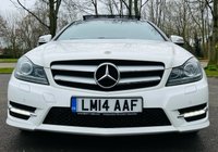 USED 2014 14 MERCEDES-BENZ C-CLASS 2.1 C220 CDI AMG SPORT EDITION PREMIUM PLUS 2d 168 BHP AUTOMATIC PANORAMIC ROOF SATELLITE NAVIGATION DAB RADIO FRONT HEATED SEATS