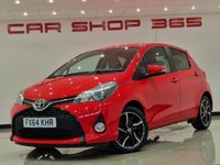 USED 2014 64 TOYOTA YARIS 1.33 VVT-i (99 PS) SPORT 5DR + NAVIGATION + REVERSE CAMERA + 2 TONE RED / BLACK UPHOLSTERY + DAB + MEDIA + PRIVACY +16S 16S+R/CAMERA+PRIVACY GLASS+NAVIGATION+2 TONE SEATS