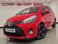 USED 2014 64 TOYOTA YARIS 1.33 VVT-i (99 PS) SPORT 5DR + NAVIGATION + REVERSE CAMERA + 2 TONE RED / BLACK UPHOLSTERY + DAB + MEDIA + PRIVACY +16S 16S+R/CAMERA+PRIVACY GLASS+NAVIGATION+2 TONE SEATS